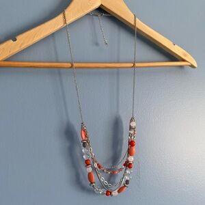 Mexx Multi-Color Beaded Necklace - coral
